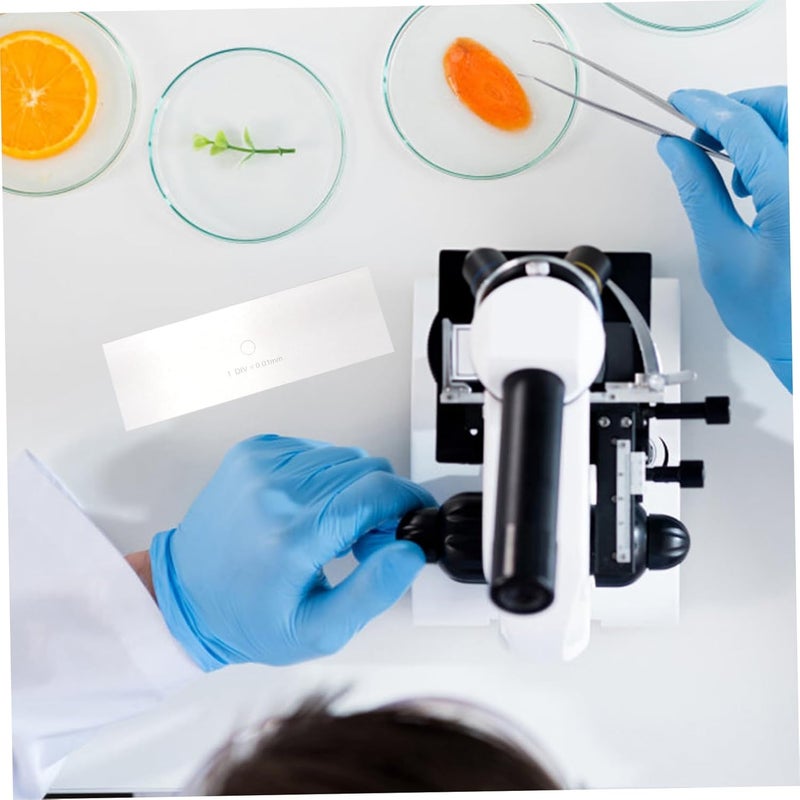 Cabilock 01mm Microscope Micrometer Calibrating Ruler With Storage Box For Lab Classroom - Image 3